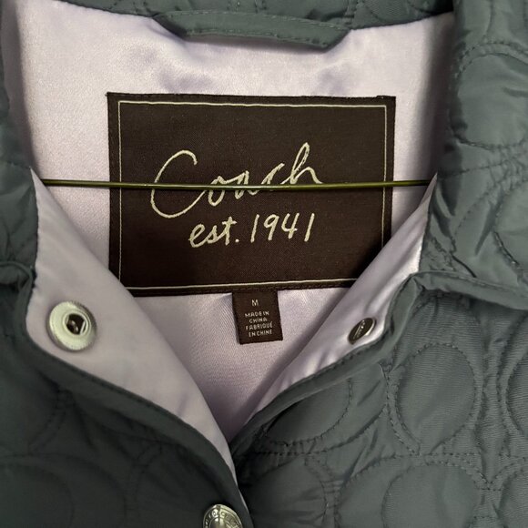 Coach Grey Insulated Jacket M - Picture 3 of 6